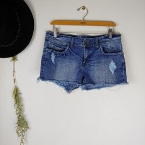Vigoss Glitter Sequin Patch Short Raw Hem Shorts